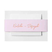 Handgeschriebene orange-pinke skurrile Hochzeitsfr