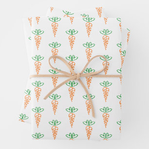Handgeschriebene Osterkarrot-Geschenkwrap Geschenkpapier Set