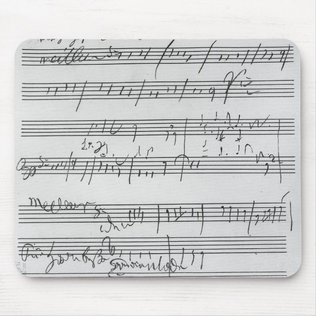 Handgeschriebene Partitur Mousepad (Vorne)
