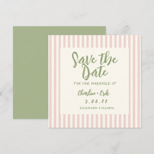 Handgeschriebene Pastell-Retro-Hochzeit - Termin v Save The Date