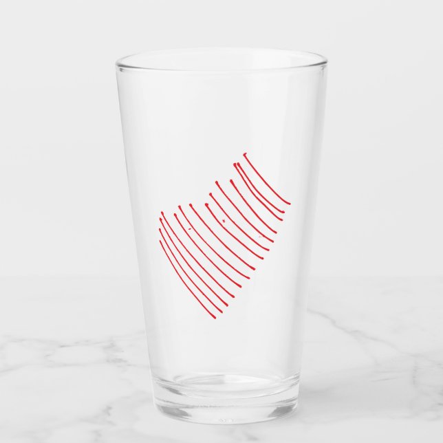 Handgeschriebene Pen Lines Vector Graphics Glas (Vorderseite)