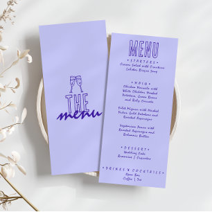 Handgeschriebene Retro-Bold-Moderne Hochzeit Menükarte
