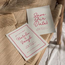Handgeschriebene Retro-farbenfrohe, einzigartige F Save The Date