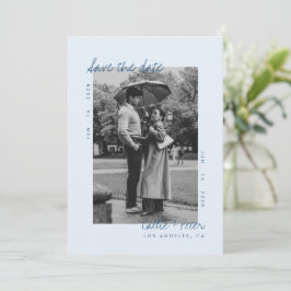 Handgeschriebene Retro-Minimalistische Hochzeit Sp Einladung