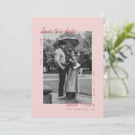 Handgeschriebene Retro-Minimalistische Hochzeit Sp Einladung