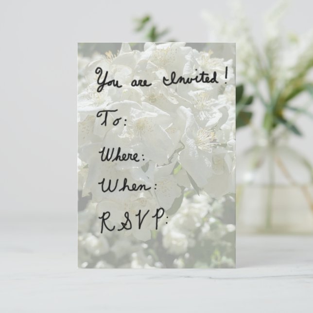Handgeschriebene RSVP-Karte RSVP Karte (Stehend Vorderseite)
