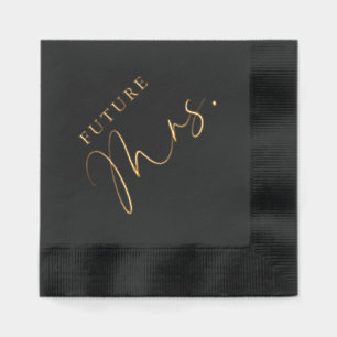 Handgeschriebene Script Future Mrs. Brautparty Servietten Mit Folie