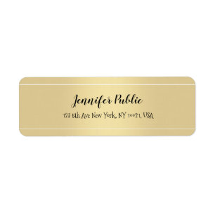 Handgeschriebene Script-Gold-Template-Rücksendeadr