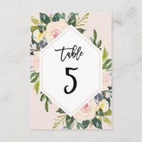 Handgeschriebene Tabelle 5 Zahlenkarte