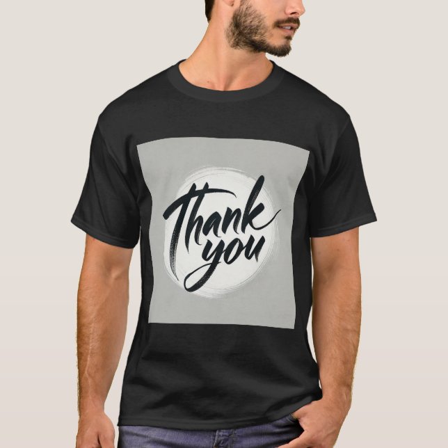 Handgeschriebene Tinte Danke Mens T-Shirt (Vorderseite)