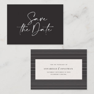 handgeschriebene Typografie-Hochzeitsankündigung Mitteilungskarte