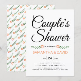Handgeschriebene Typografie Pfirsichhochzeit im Br Einladung