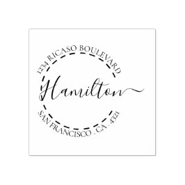 Handgeschriebene Umlaufadresse Personalisiert Gummistempel