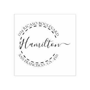 Handgeschriebene Umlaufadresse Personalisiert Gummistempel