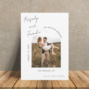 Handgeschriebene Unterschrift Script Boho Foto Hoc Save The Date