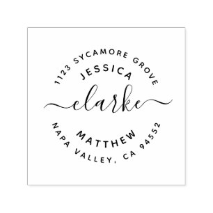 Handgeschriebene Verheiratete Paare Adresse Permastempel