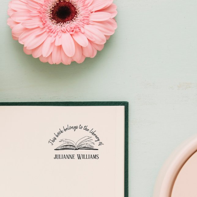 Handgeschriebene Vintage und elegante Bibliotheksb Permastempel (Von Creator hochgeladen)