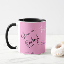 Handgeschriebene Wörter der Inspiration-Tasse