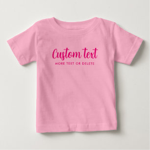 Handgeschriebener benutzerdefinierter Text Foto Vo Baby T-shirt