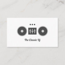 Handgeschriebener DJ mit Social Media-Icons