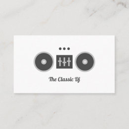 Handgeschriebener DJ mit Social Media-Icons Visitenkarte