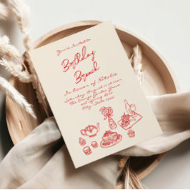 Handgeschriebener Gezeichnet Quirky Einzigartiger  Einladung