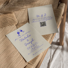 Handgeschriebener Gezeichnet Spaß Einzigartiger QR Einladung