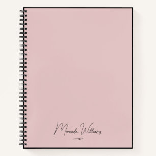 Handgeschriebener Individuelle Name mit Minimalist Notizbuch