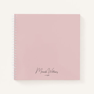 Handgeschriebener Individuelle Name mit Minimalist Notizbuch