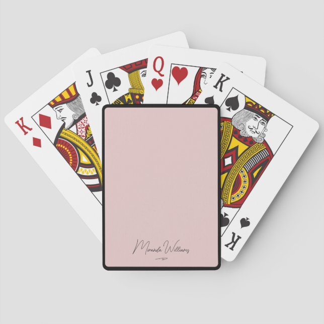 Handgeschriebener Individuelle Name mit personalis Spielkarten (Rückseite)