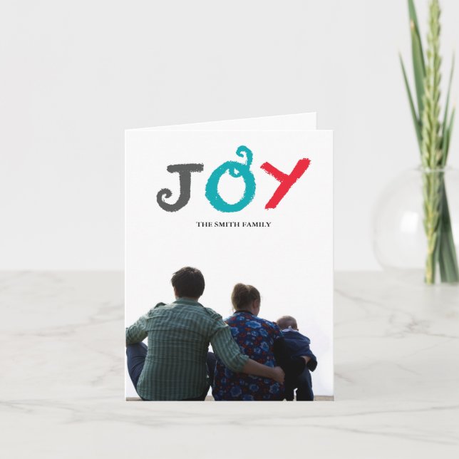 handgeschriebener JOY Feiertagskarte (Vorderseite)