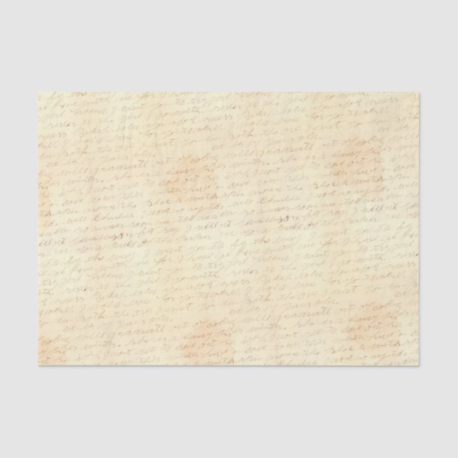 Handgeschriebener Kursbrief Seidenpapier (Vorderseite)