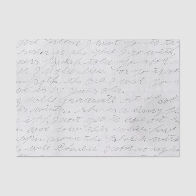 Handgeschriebener Kursbrief Seidenpapier (Vorderseite)