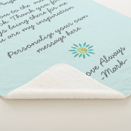 Handgeschriebener Liebe oder angepasste Nachricht Sherpadecke