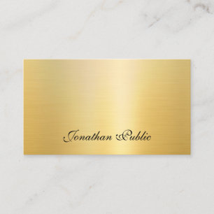 Handgeschriebener Name Elegante Gold-Vorlage Visitenkarte