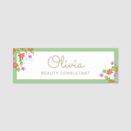 Handgeschriebener Name für Skriptfloral Namensschild