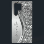 Handgeschriebener Name Silver Metal Imitats Glitze Samsung Galaxy Hülle<br><div class="desc">Das Design ist ein Foto und die Hüllen sind nicht mit echtem Glitzer, Sequinen, Metallen oder Holz gemacht. Dieses Design ist auch auf anderen Telefonmodellen erhältlich. Wählen Sie Gerätetyp aus, um andere iPhone-, Samsung Galaxy- oder Google-Hüllen zu sehen. Einige Stile können geändert werden, indem Sie Style auswählen, wenn dies eine...</div>