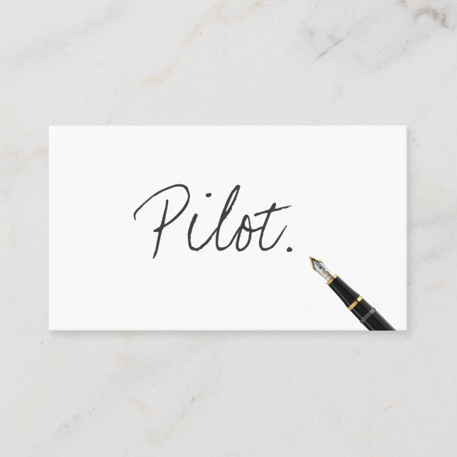 Handgeschriebener Pilot/Aviator-Visitenkarte Visitenkarte (Vorderseite)