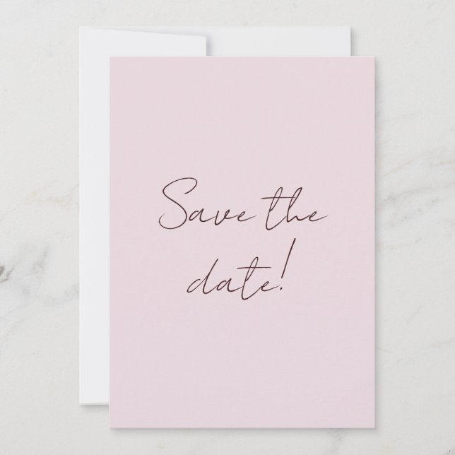 Handgeschriebener Retro Fun Elegante Hochzeit Save The Date (Vorderseite)