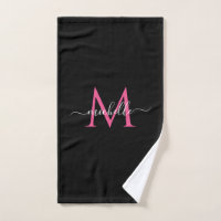 Handgeschriebener Schriftname Schwarz und Rosa Mon