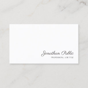 Handgeschriebener Skriptname Moderne einfache Vorl Visitenkarte