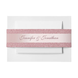 Handgeschriebener Skripttext Trendy Rose Gold Eleg Einladungsbanderole