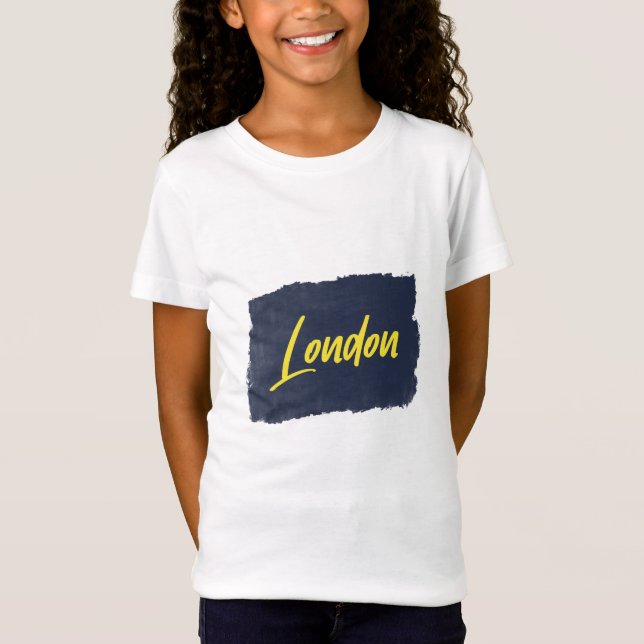 Handgeschriebener T - Shirt für gelbe Typografie (Vorderseite)