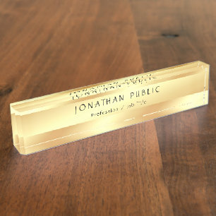 Handgeschriebener Textname Elegante Imitate Goldvo Namensplakette