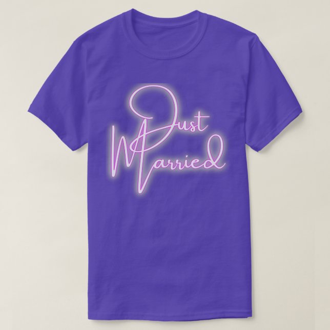 Handgeschriebener Typ Ankündigung nur verheiratet  T-Shirt (Design vorne)