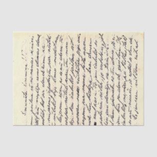 Handgeschriebener Vintager antiker Brief Seidenpapier