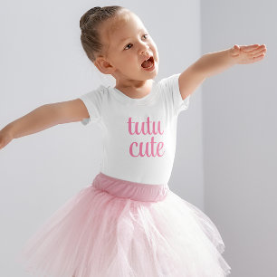Handgeschriebenes ästhetisches Pink Tutu Niedlich  Baby Strampler