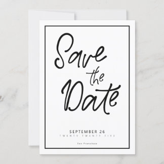 Handgeschriebenes Black l Foto Save the Date Einla Einladung