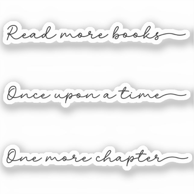 Handgeschriebenes Buch Lover Set Aufkleber (Vorderseite)