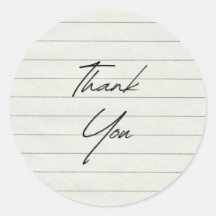 Handgeschriebenes Dankeschön an das Linedpapier